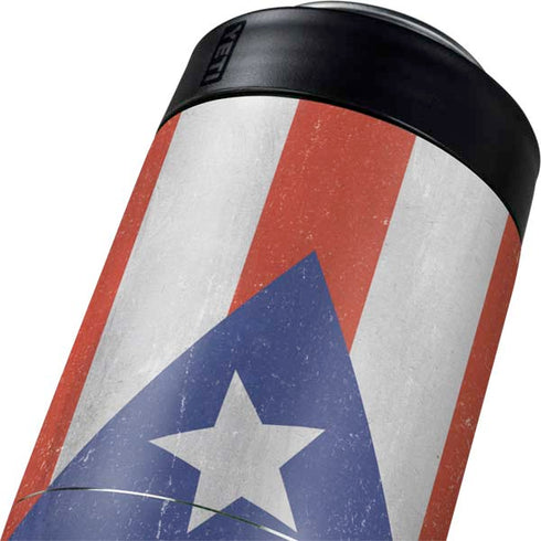 Puerto Rico Flag Distressed Yeti Colster Can Insulator  Skin